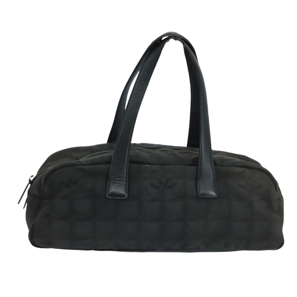CHANEL New travel line Hand Bag Nylon Black Silver CC Auth 104726 - Picture 2 of 16